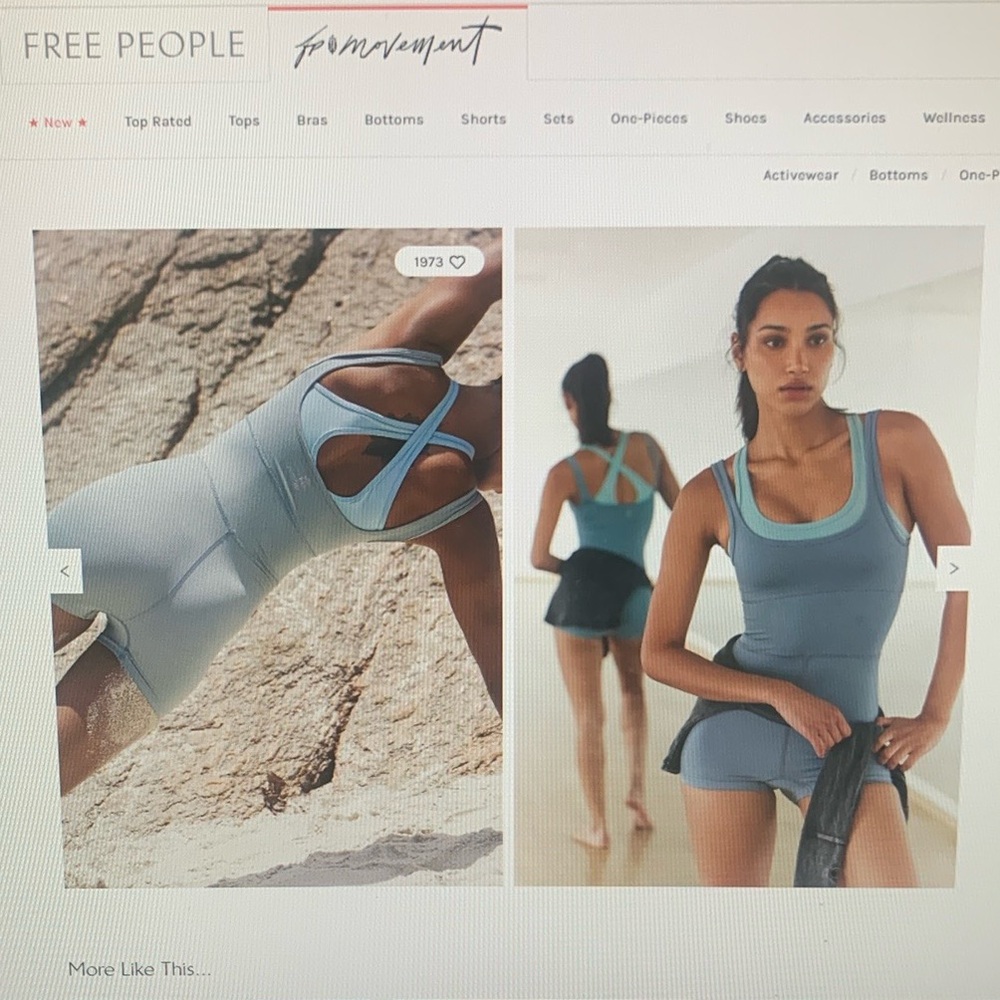 Blue Sleeveless Athletic Romper